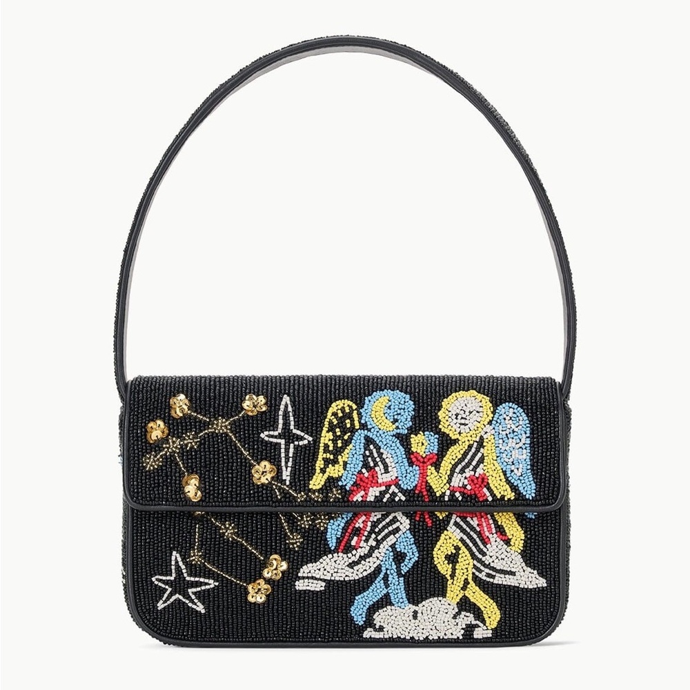 STAUD ZODIAC BEADED TOMMY BAG GEMINI - Picture 1 of 6
